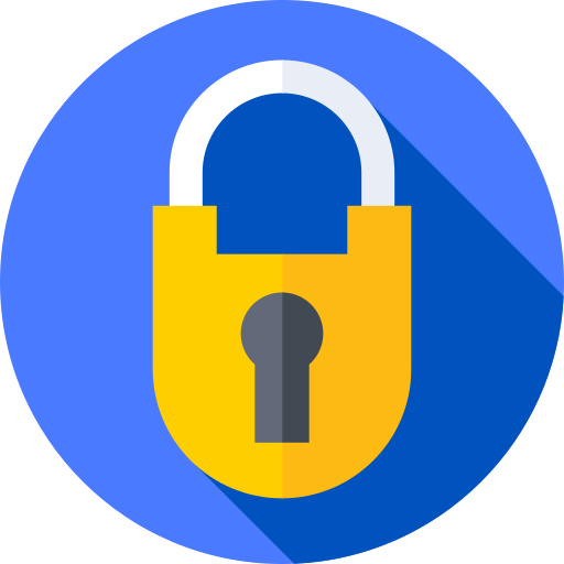 Padlock Flat Circular Flat icon