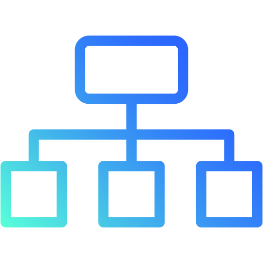 diagrama de flujo Generic Gradient icono