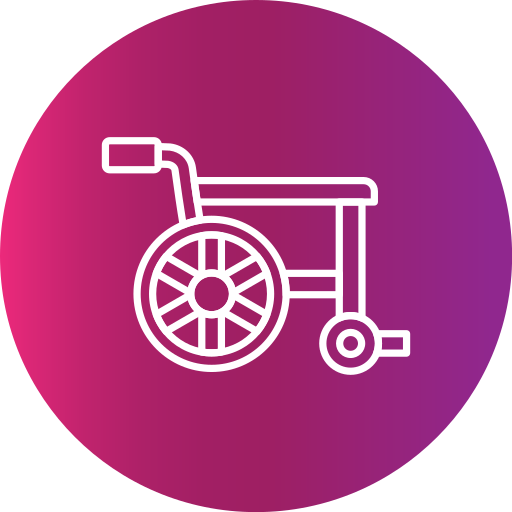 wózek inwalidzki Generic Flat Gradient ikona