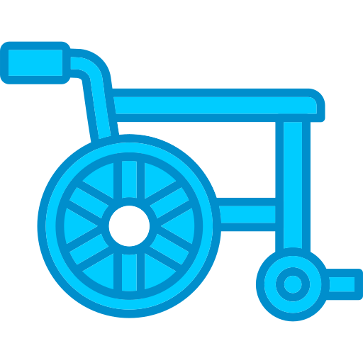 fauteuil roulant Generic Blue Icône