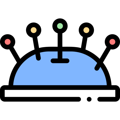 Pincushion Detailed Rounded Lineal color icon