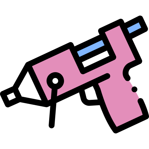 Пистолет для горячего клея Detailed Rounded Lineal color иконка
