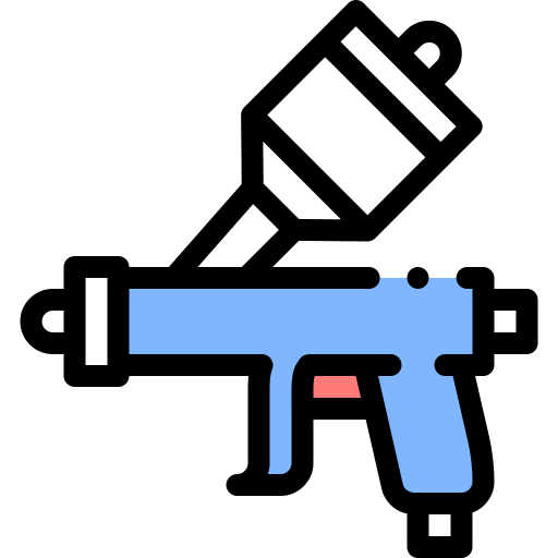Пистолет-распылитель Detailed Rounded Lineal color иконка