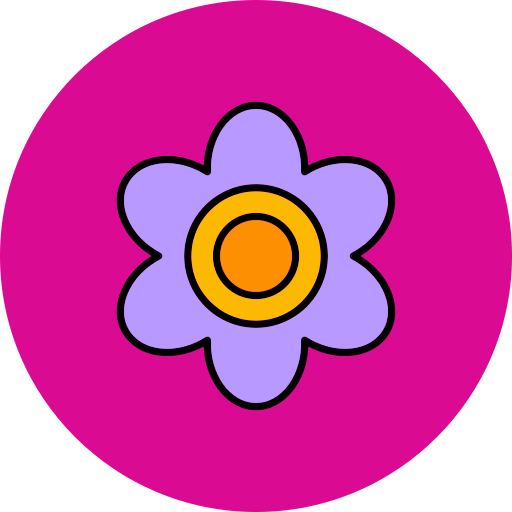 제비꽃 Generic Outline Color icon
