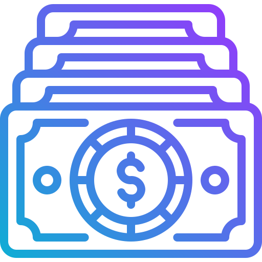 Символ доллара в черном овале Generic Gradient иконка