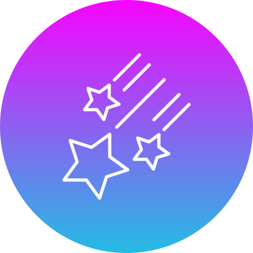 Shooting stars Generic Flat Gradient icon