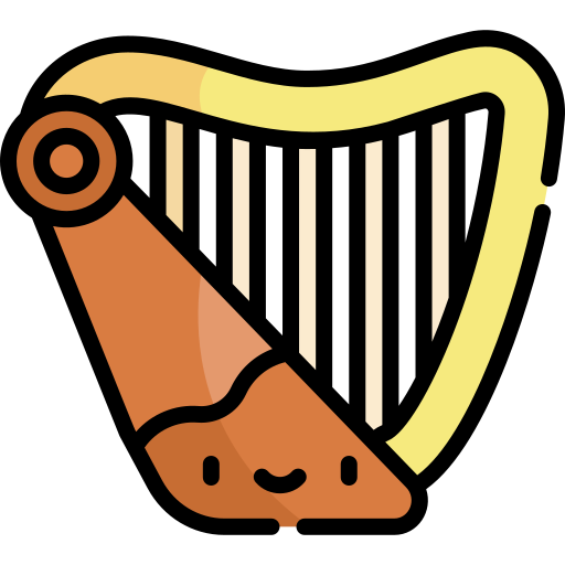 harpe Kawaii Lineal color Icône