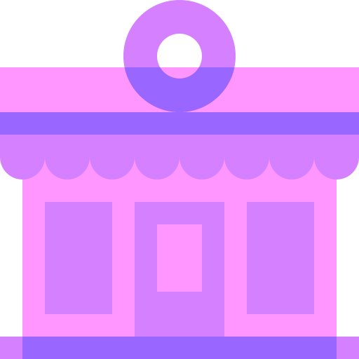 Donut shop Basic Sheer Flat icon