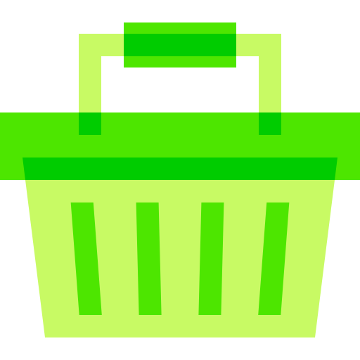 Shopping basket Basic Sheer Flat icon