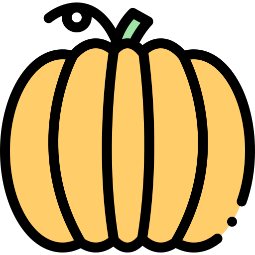 Pumpkin Detailed Rounded Lineal color icon