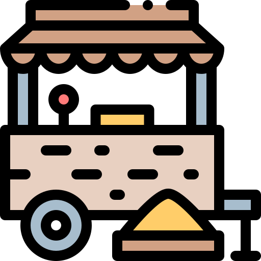 Farm shop Detailed Rounded Lineal color icon