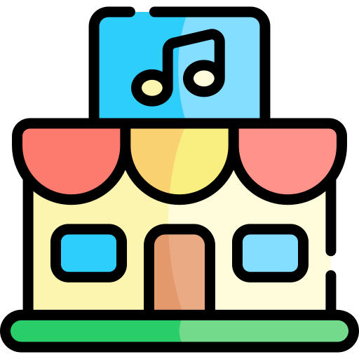 Music Store Kawaii Lineal color icon