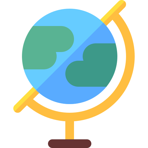 globo terrestre Basic Rounded Flat icona