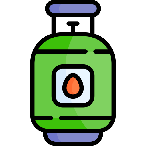 butla z gazem Kawaii Lineal color ikona