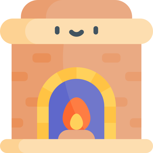 Fireplace Kawaii Flat icon