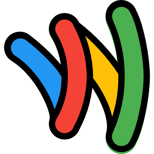 cartera de google Pixel Perfect Lineal Color icono