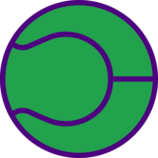 tennis ball prettycons Lineal Color icon