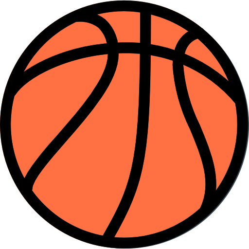 Баскетбол Pixel Perfect Lineal Color иконка