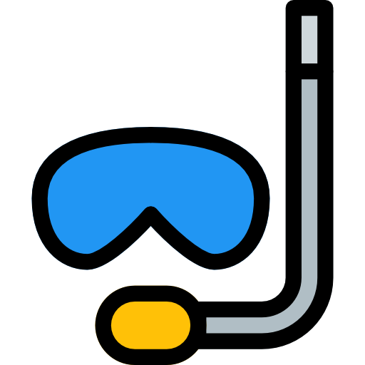 Diving mask Pixel Perfect Lineal Color icon