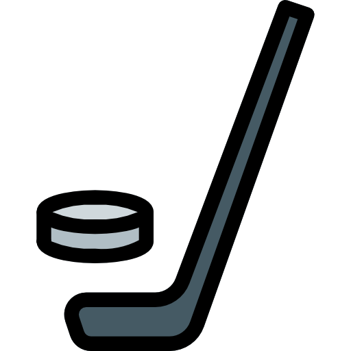 hockey Pixel Perfect Lineal Color icona