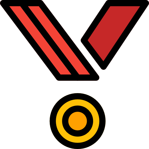 medalla Pixel Perfect Lineal Color icono