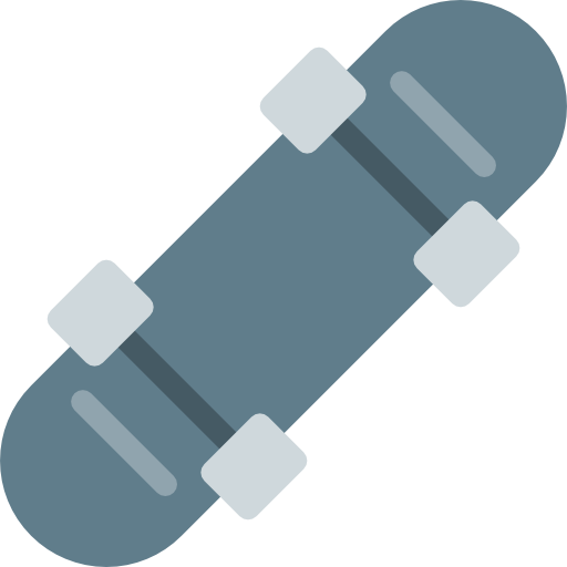 Skateboard Pixel Perfect Flat icon
