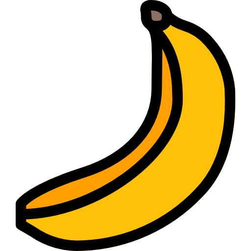 banana Pixel Perfect Lineal Color icona