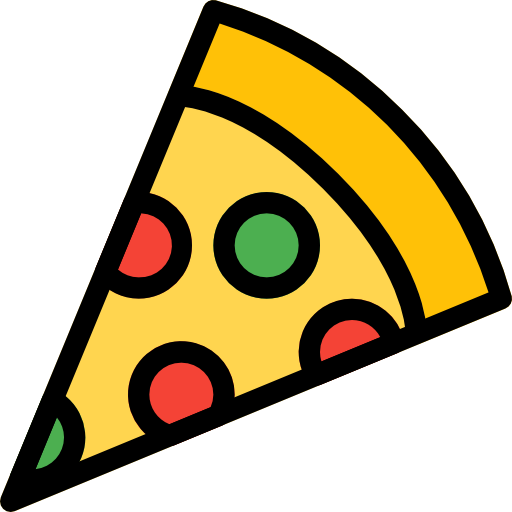 pizza Pixel Perfect Lineal Color icoon