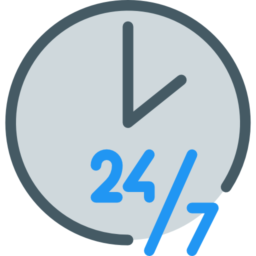 24時間 Pixel Perfect Flat icon