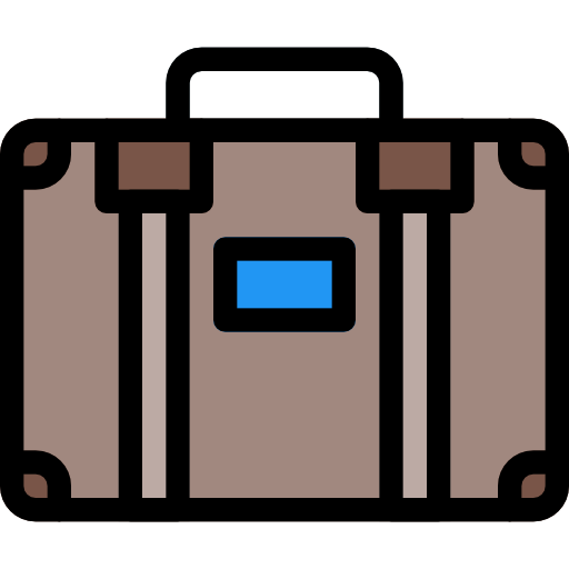 Suitcase Pixel Perfect Lineal Color icon