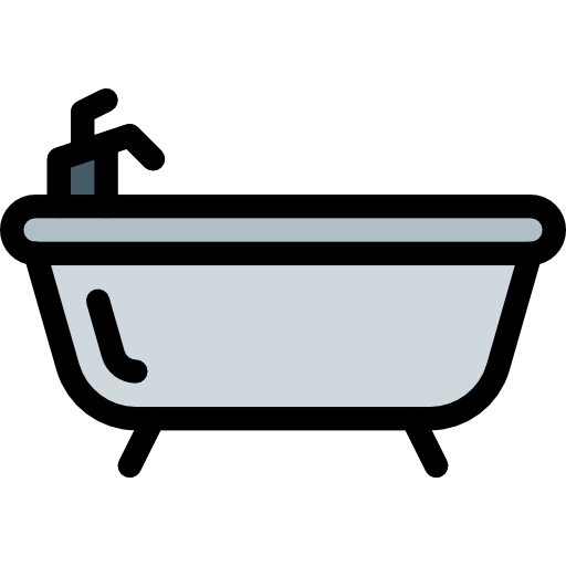 vasca da bagno Pixel Perfect Lineal Color icona