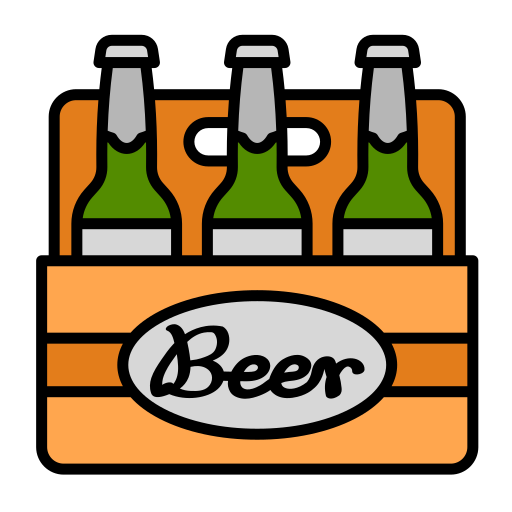 Beer Box Generic Outline Color icon