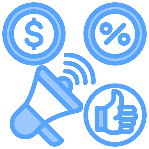 social media marketing Generic Blue icon