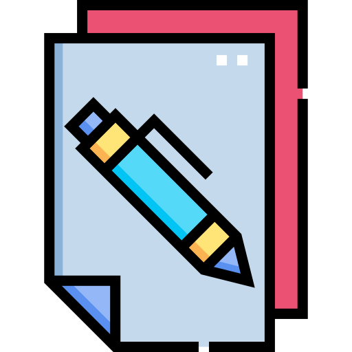 펜 Detailed Straight Lineal color icon