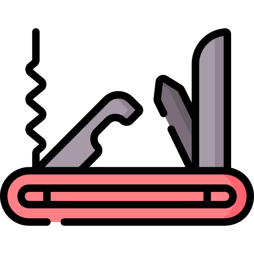 cuchillo del ejército suizo Special Lineal color icono