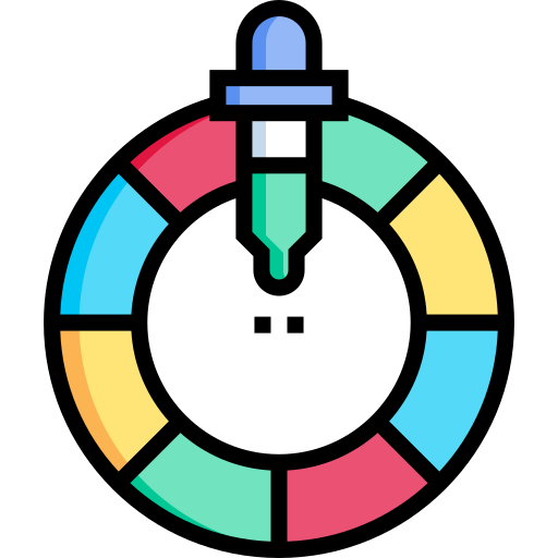 rueda de color Detailed Straight Lineal color icono