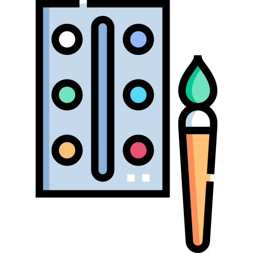 パレット Detailed Straight Lineal color icon