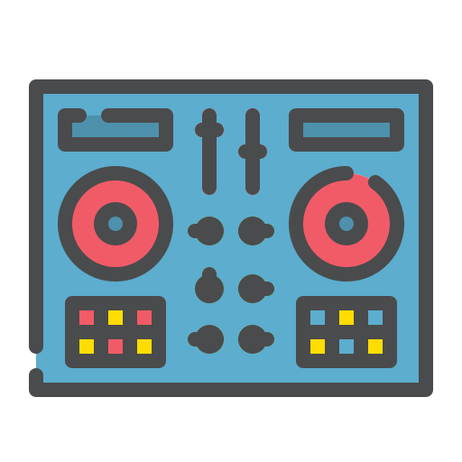 DJ Mixer Generic Outline Color icon