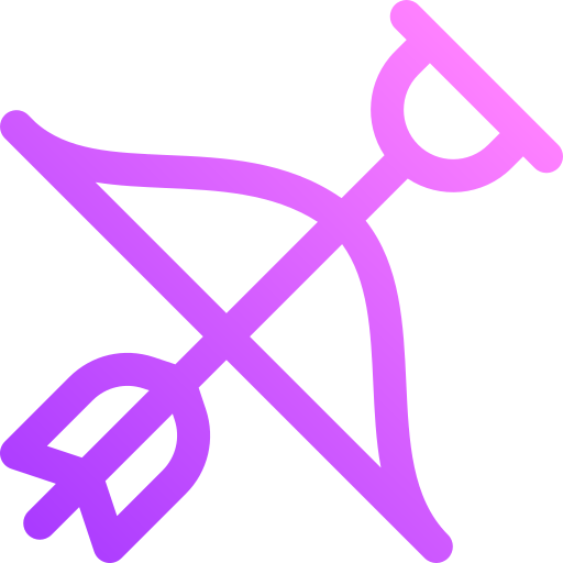 弓と矢 Basic Gradient Lineal color icon
