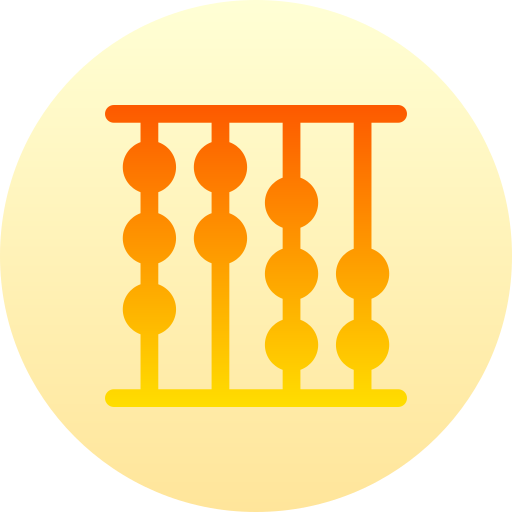 Abacus toy Basic Gradient Circular icon