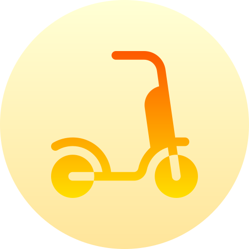 kick scooter Basic Gradient Circular icon