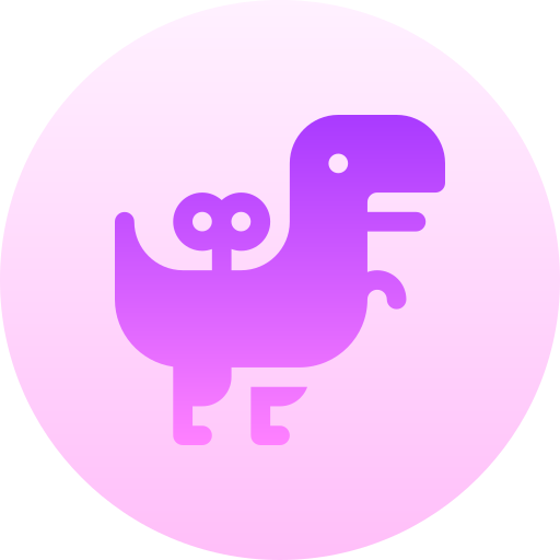 dinosaurio Basic Gradient Circular icono