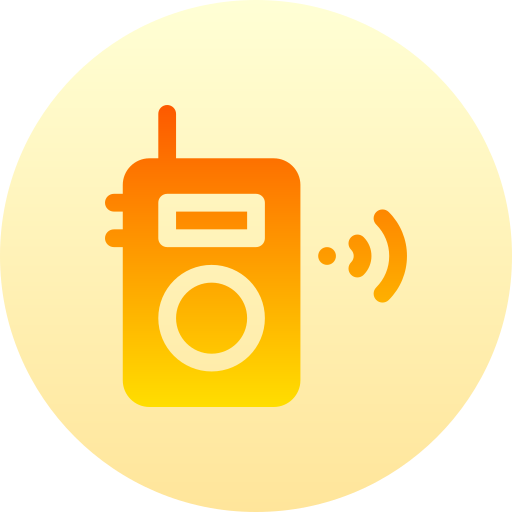 walkie-talkie Basic Gradient Circular icon