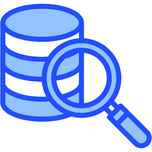 Data searching Generic Blue icon