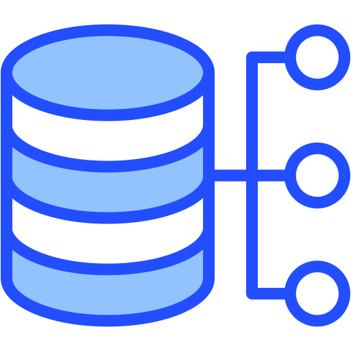 database management Generic Blue icoon