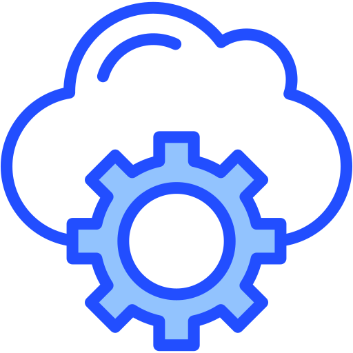 cloud service Generic Blue icon