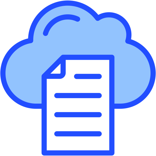 Cloud library Generic Blue icon