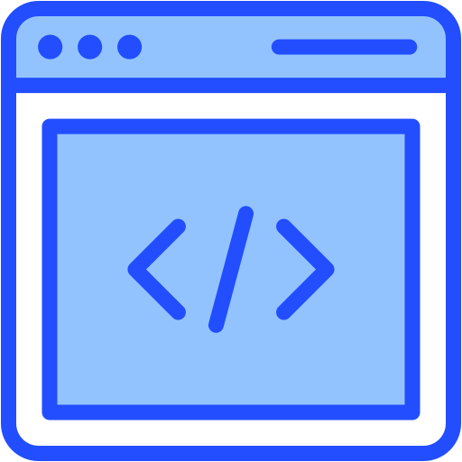 веб-разработка Generic Blue иконка