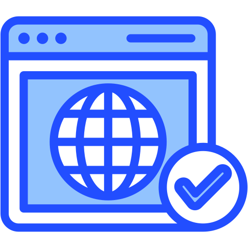 Domain registration Generic Blue icon
