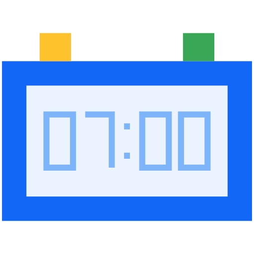 Digital alarm clock Generic Flat icon
